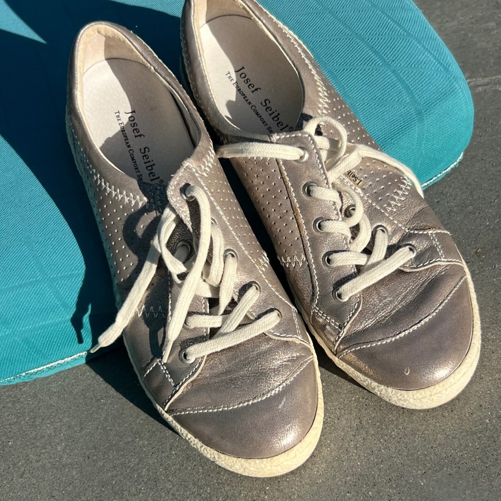 Josef Seibel Sneaker Womens 39 Metallic Pewter Good